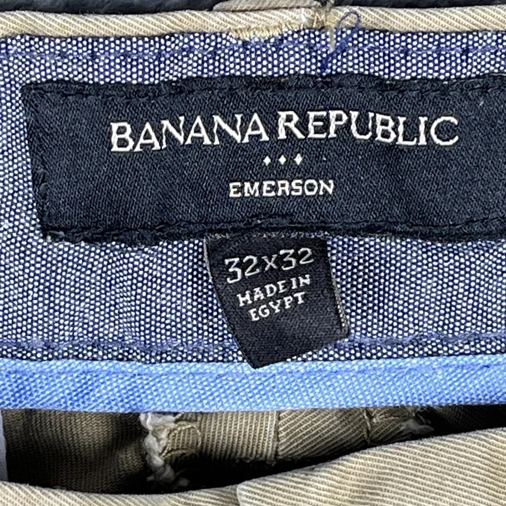 Banana Republic Emerson Chino Pants Mens 32x32 Beige Straight Leg Casual Chinos